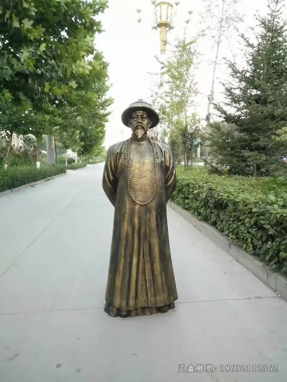 古代名人林则徐广场铜雕
