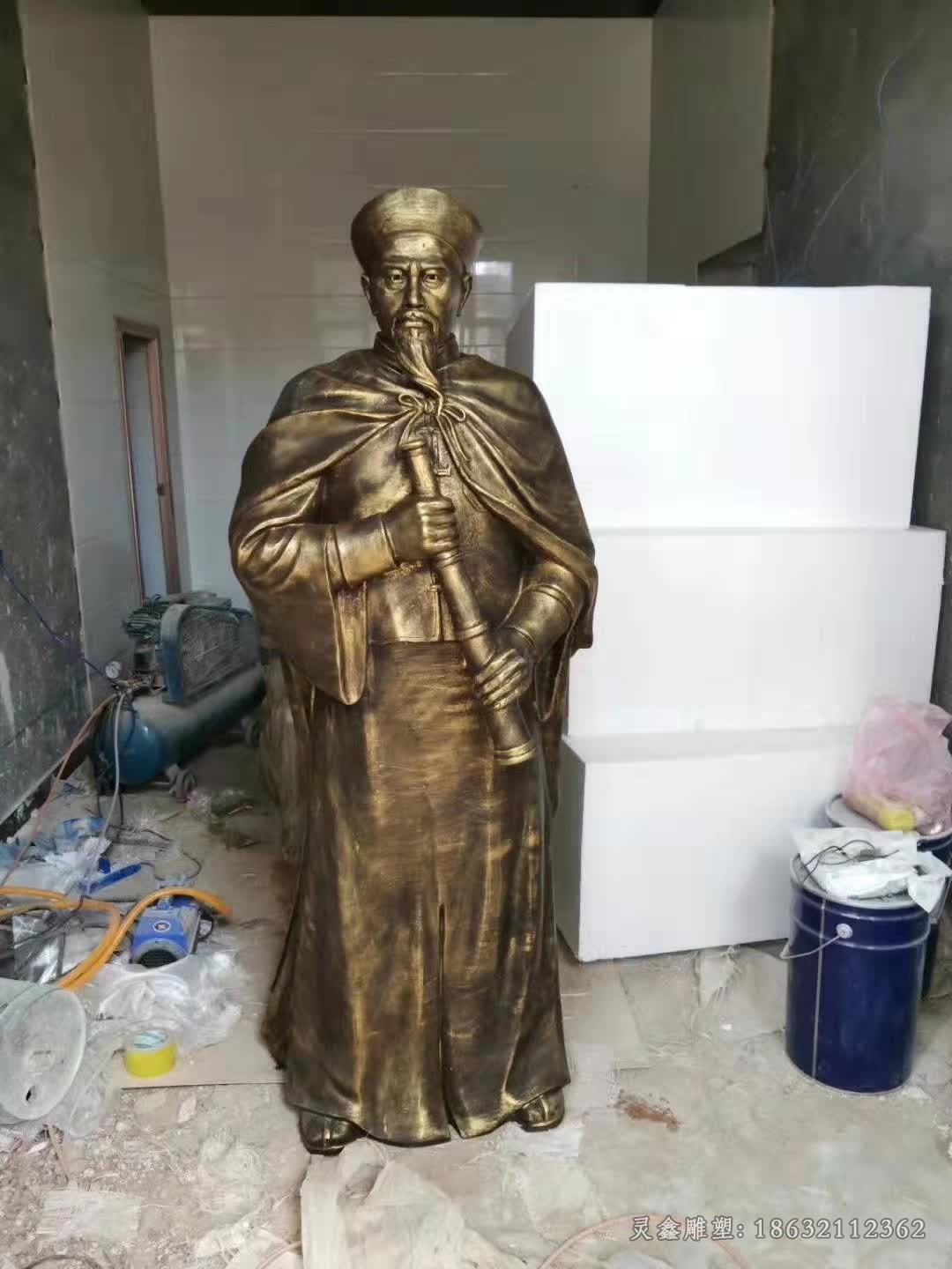 古代名人林则徐园林铜雕