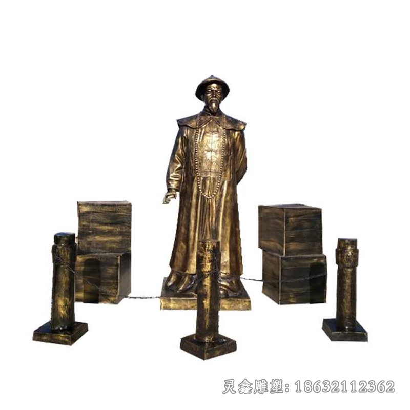 古代名人林则徐标志铜雕