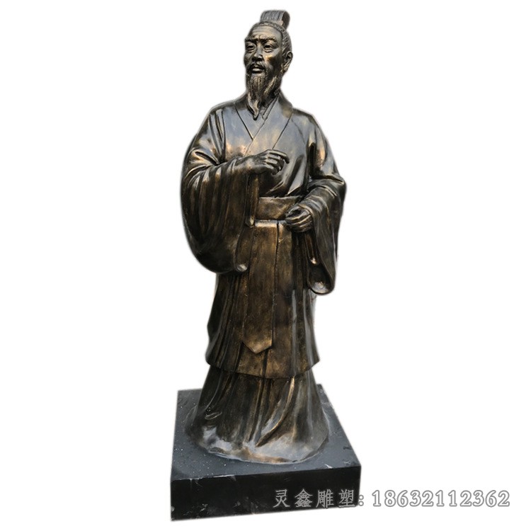 政治家孟子人物铜雕