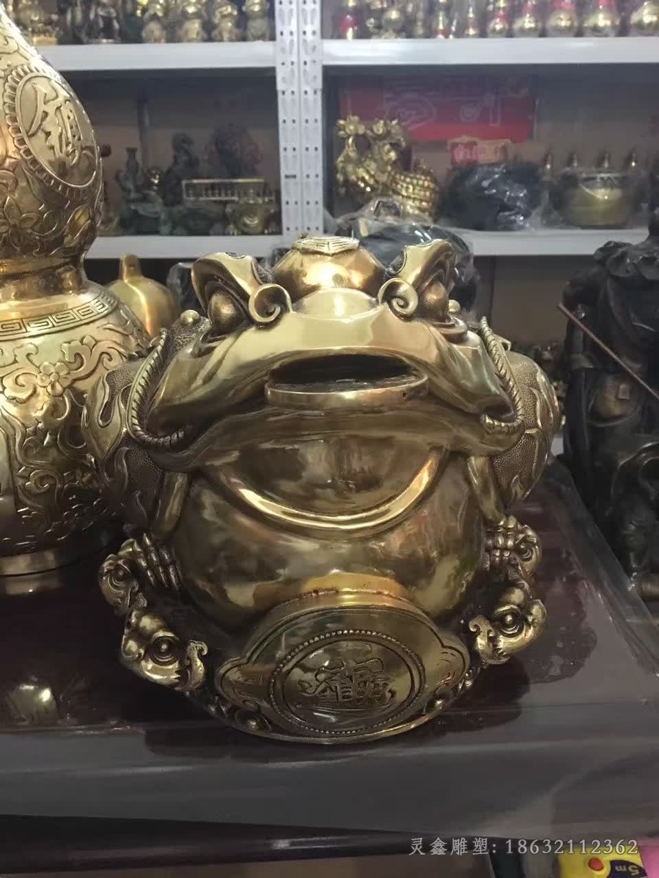 招财金蟾庭院景观铜雕