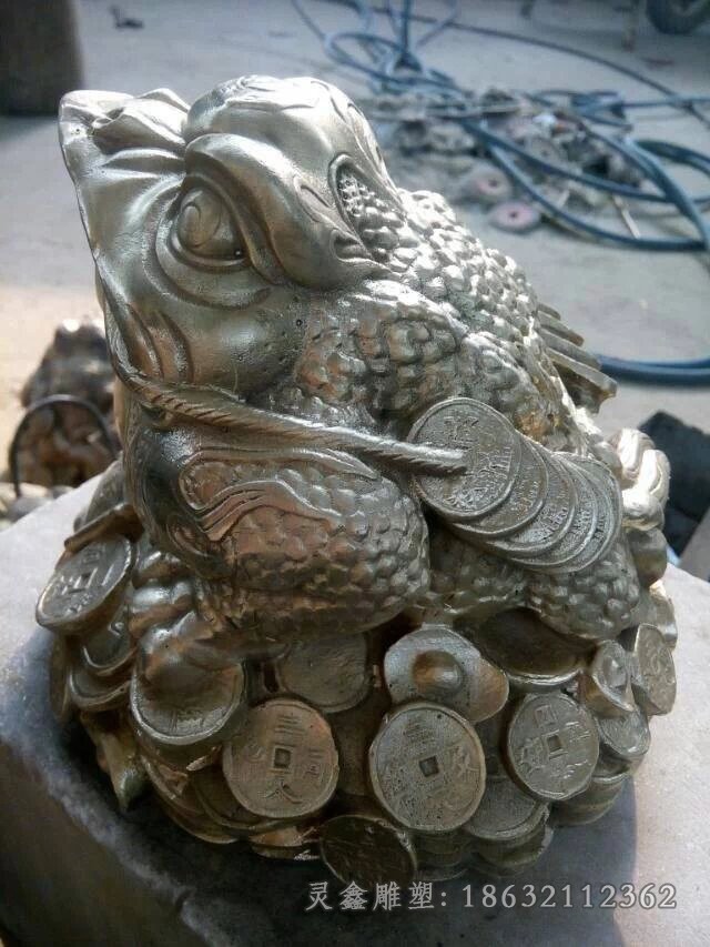 招财金蟾庭院景观铜雕