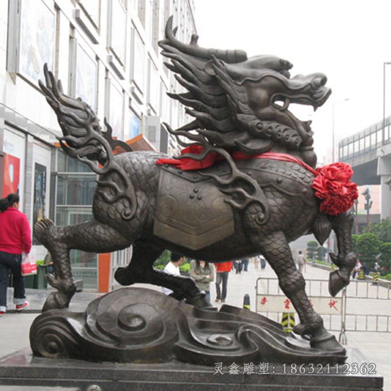 招财貔貅广场景观铜雕
