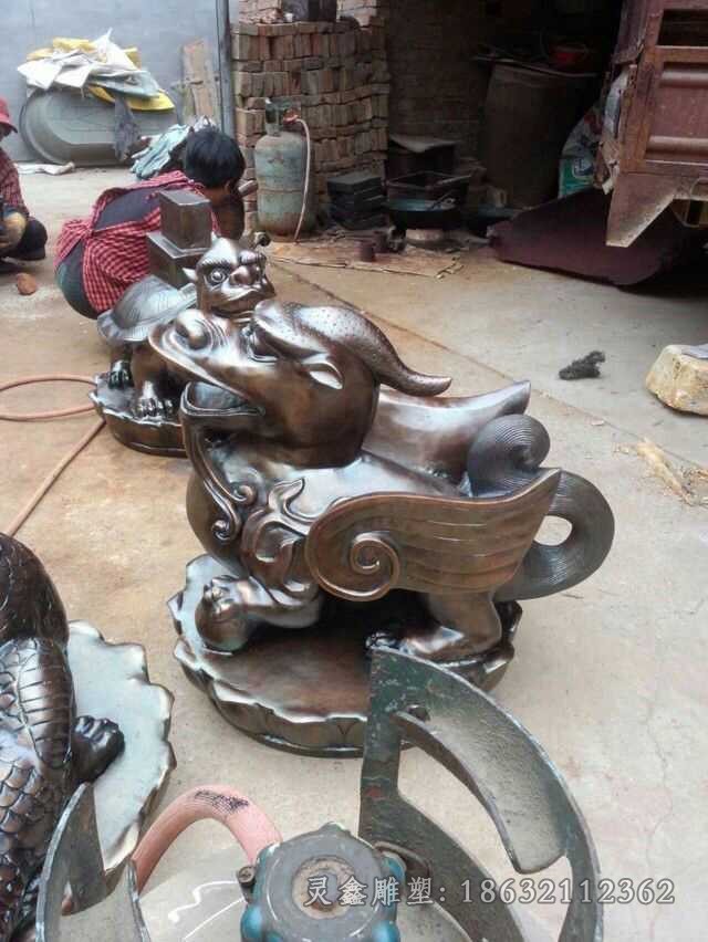 招财貔貅商场景观铜雕
