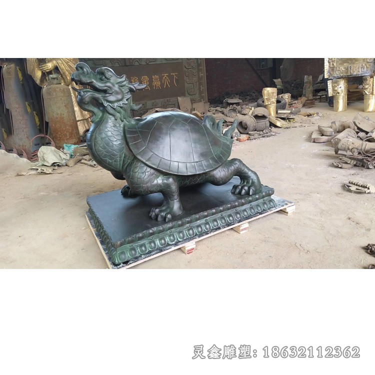 招财龙龟户外景观铜雕