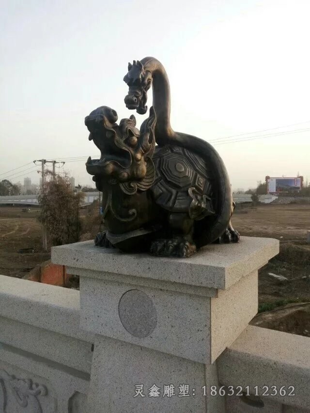 招财龙龟园林景观铜雕
