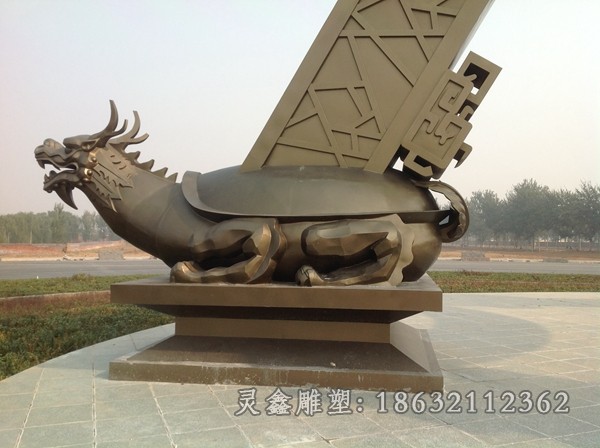 招财龙龟庭院景观铜雕