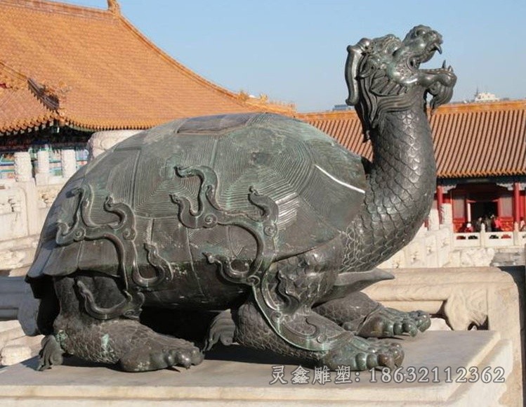 招财龙龟景观标志铜雕