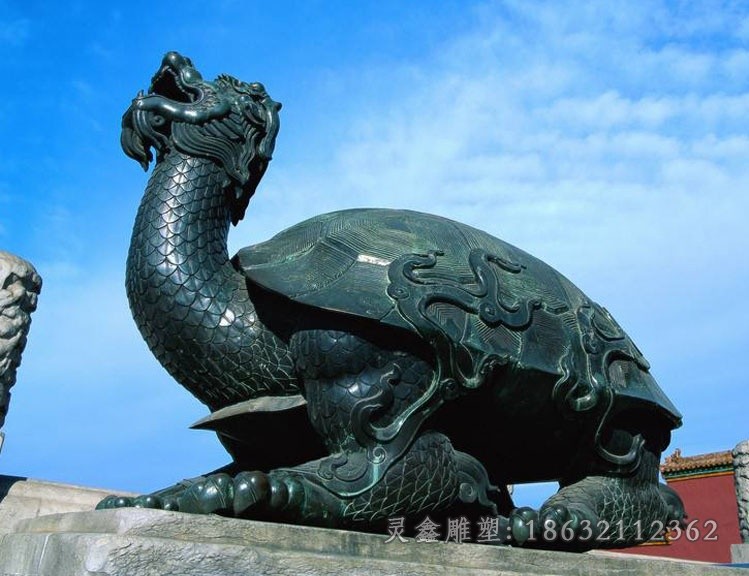招财龙龟景观标志铜雕
