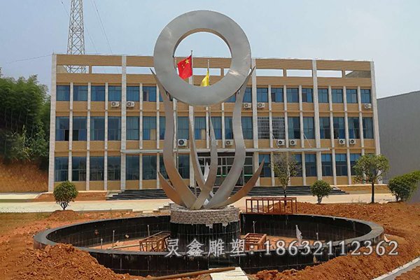 圆环标志不锈钢雕塑