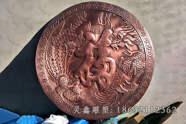 浮雕福字抽象铜雕