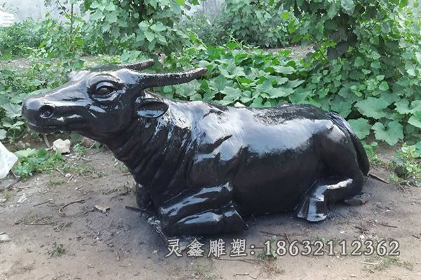 动物牛公园景观铜雕