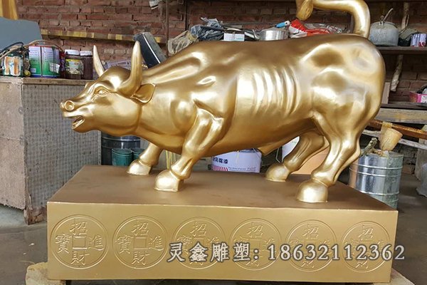 牛动物牛户外景观铜雕