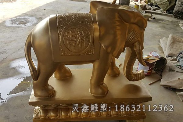大象动物景观铜雕