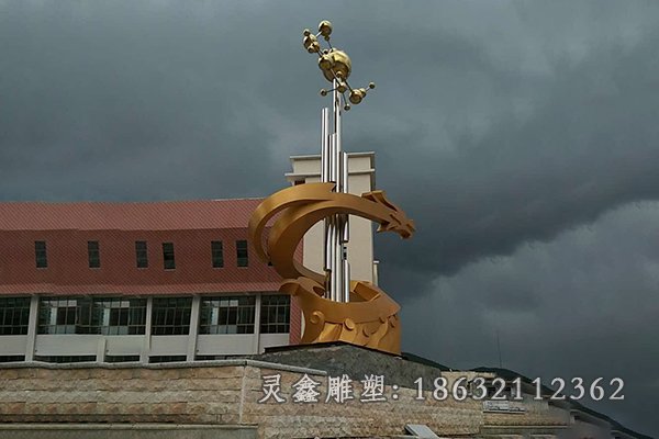 抽象龙不锈钢景观雕塑