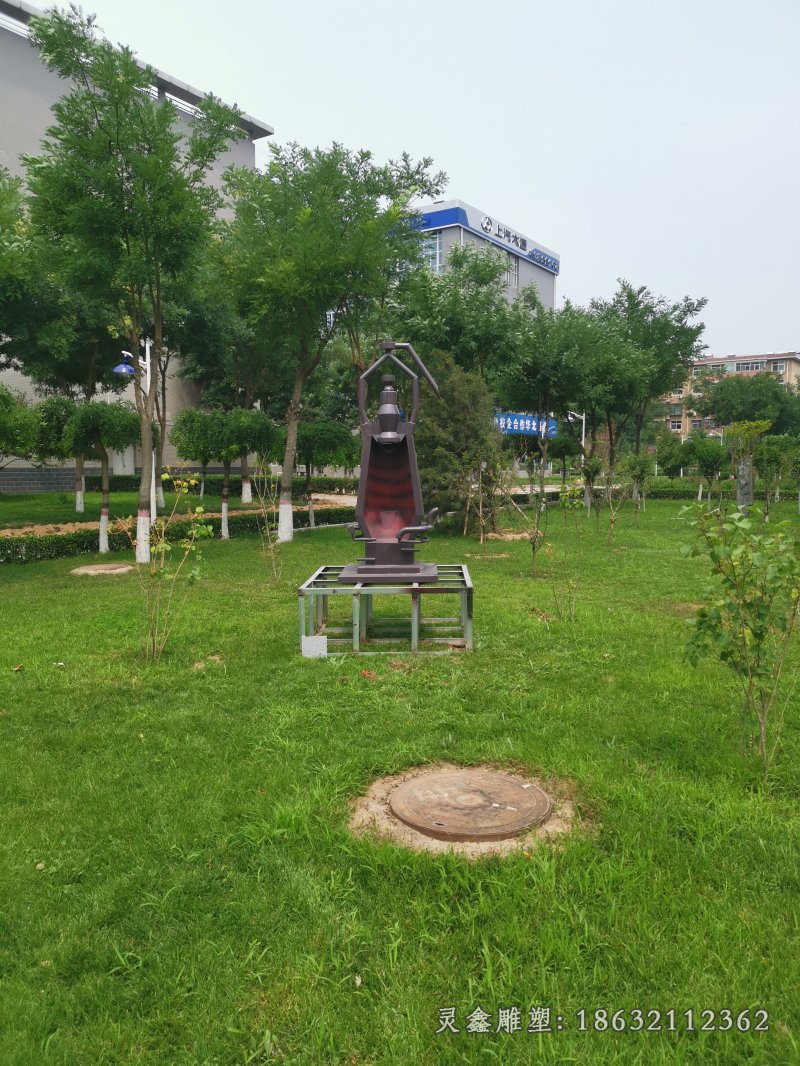 抽象标志广场景观铜雕