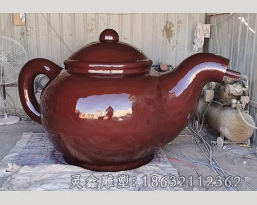 抽象茶壶景观不锈钢雕塑