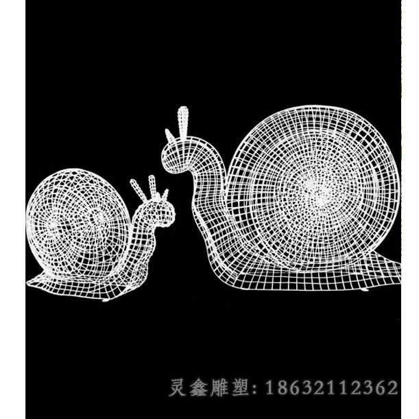 镂空蜗牛公园不锈钢雕塑