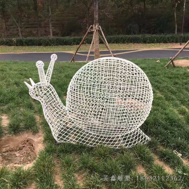 镂空蜗牛小区不锈钢雕塑