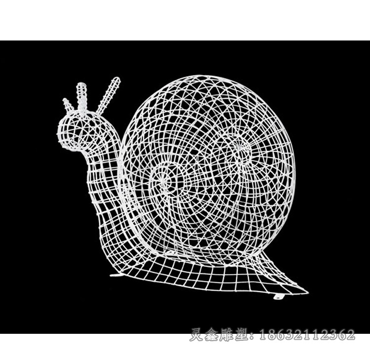 镂空蜗牛景观不锈钢雕塑