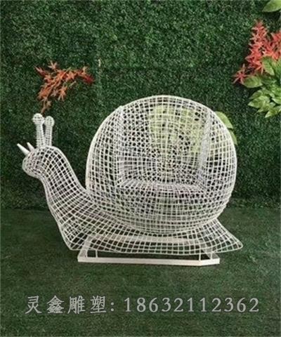 镂空蜗牛不锈钢标志雕塑