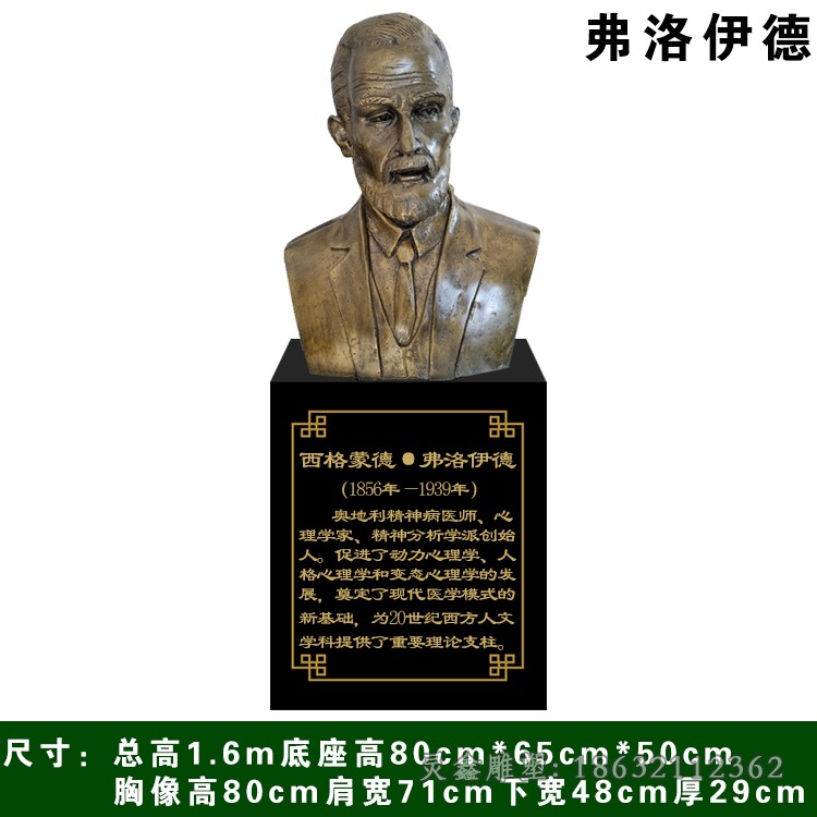 弗洛伊德人物景观铜雕