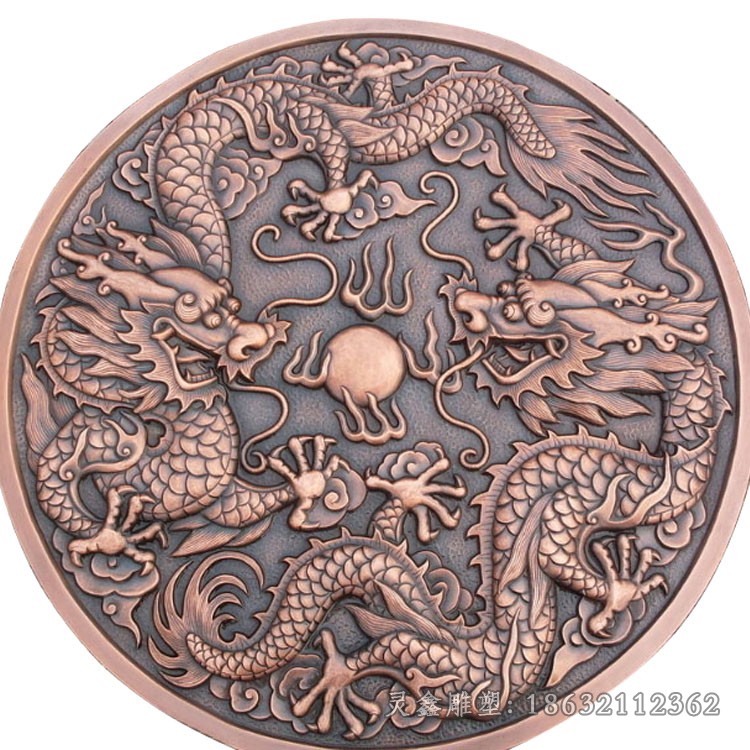 浮雕神兽龙动物铜雕