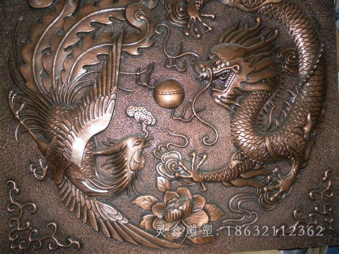 浮雕神兽龙抽象铜雕
