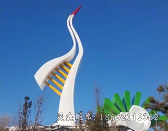 不锈钢天鹅镂空雕塑