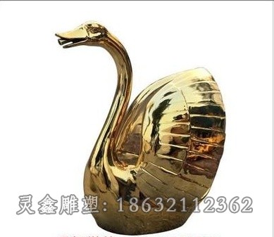 动物天鹅抽象不锈钢雕塑