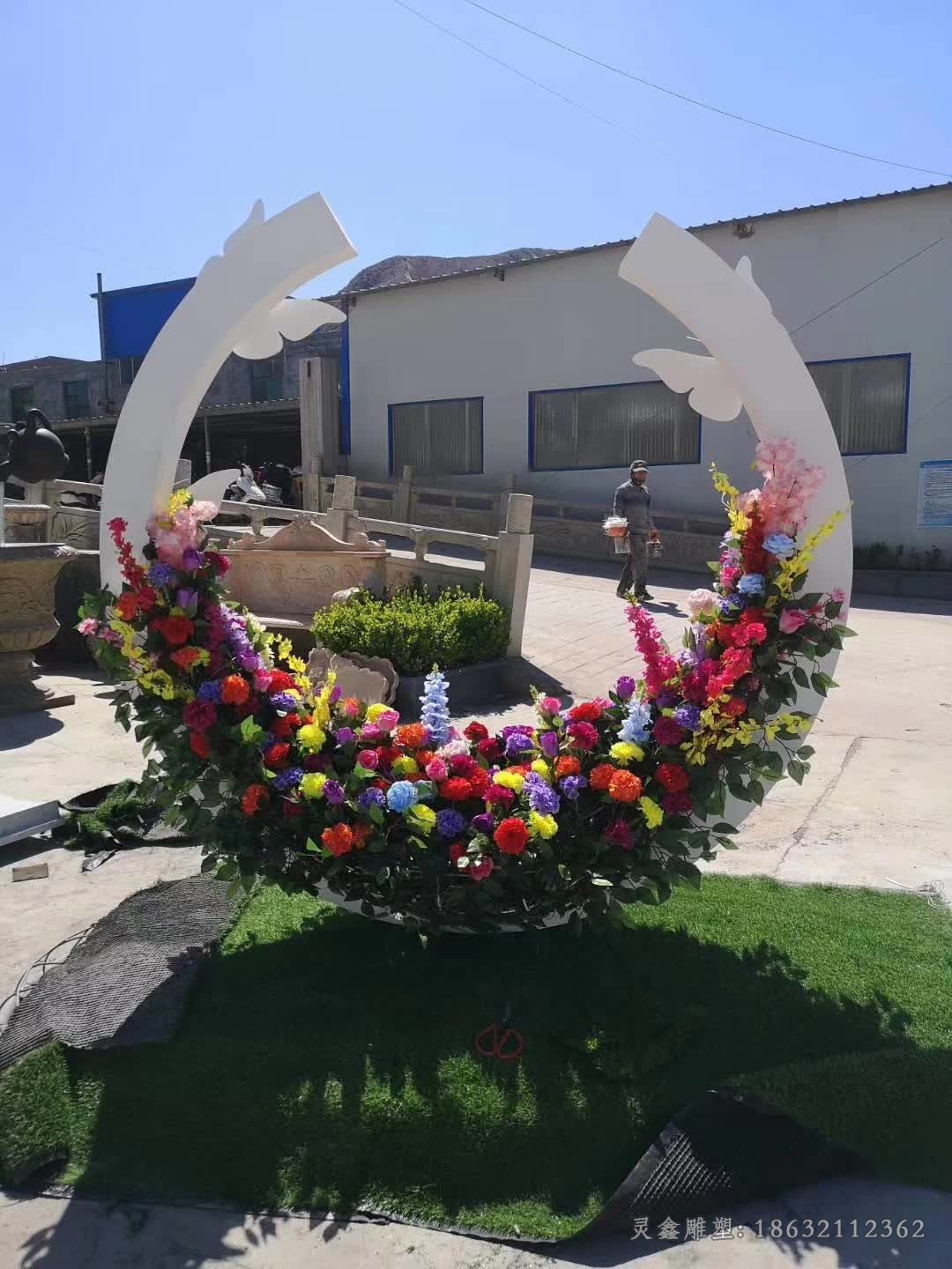 镜面圆环广场不锈钢雕塑