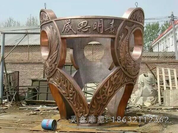 感恩明责抽象标志铜雕