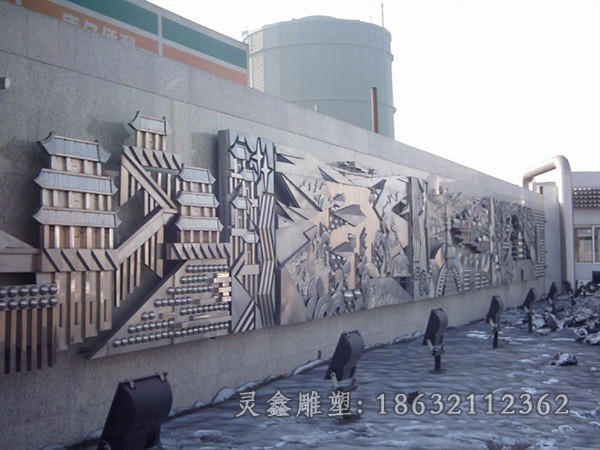 浮雕小区抽象景观铜雕