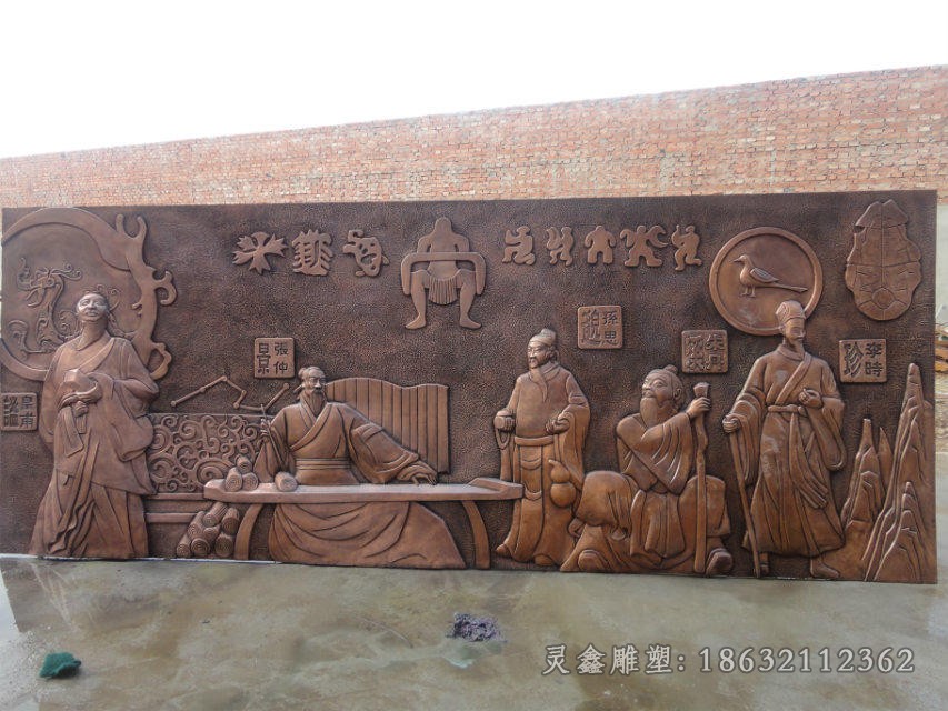 浮雕壁画园林景观铜雕