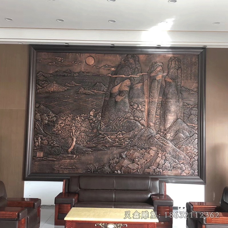浮雕壁画商场景观铜雕