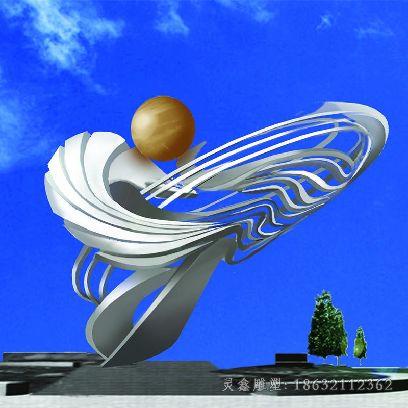 不锈钢科技之星城市雕塑