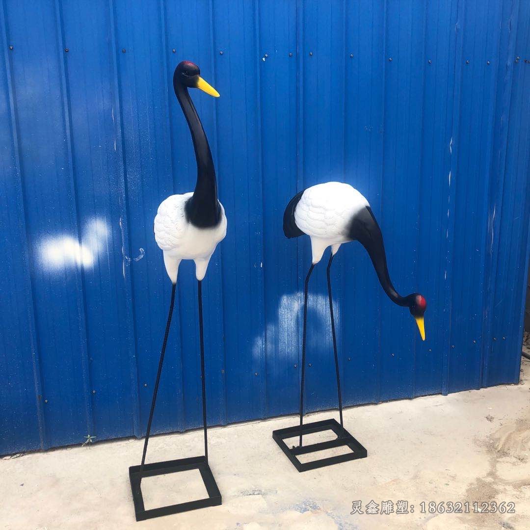 站姿仙鹤商场不锈钢雕塑
