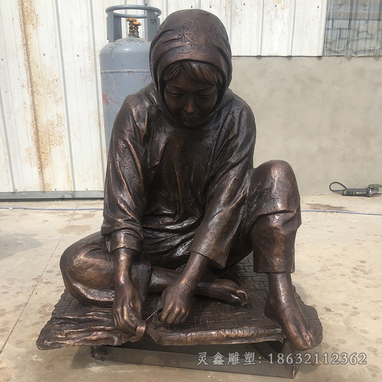 公园人物景观标志铜雕