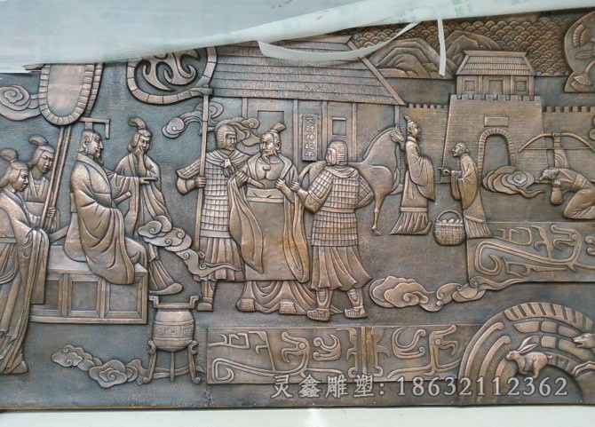 浮雕壁画别墅标志铜雕