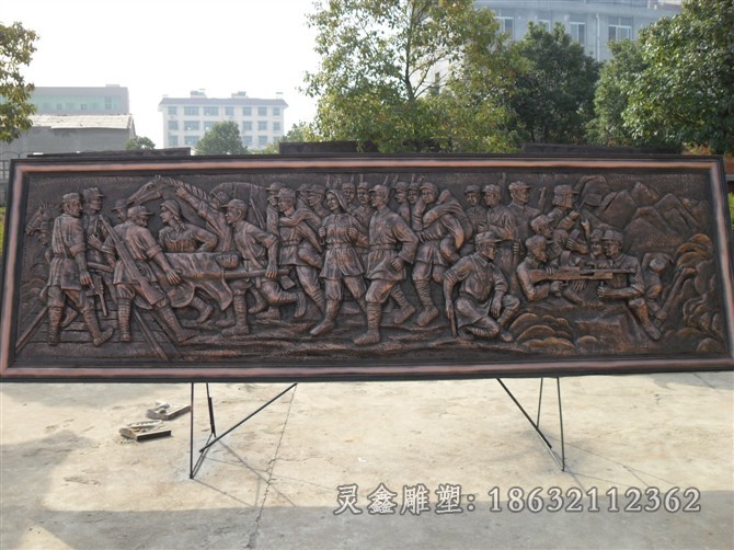 浮雕壁画抽象标志铜雕