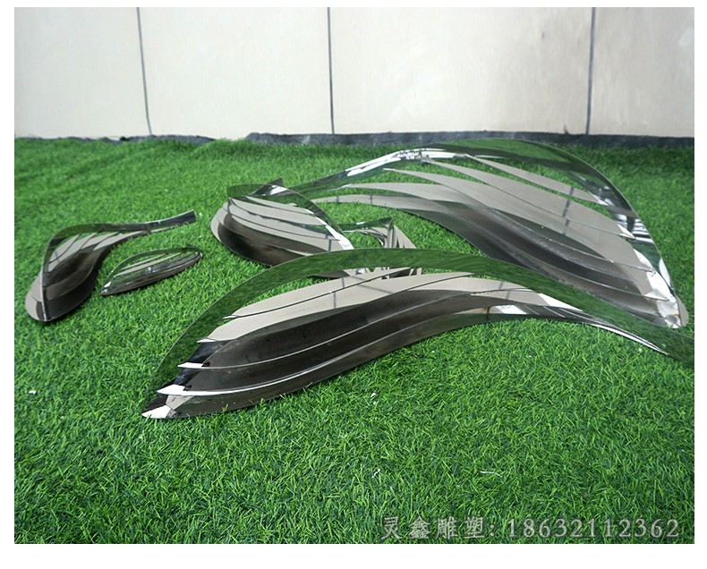 镜面鱼动物不锈钢雕塑