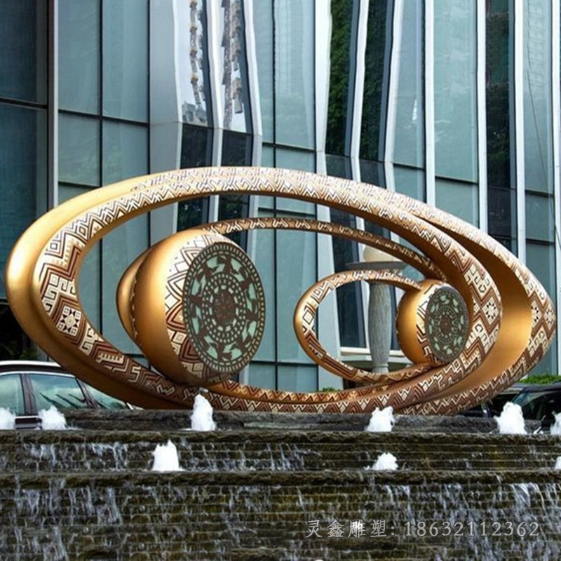 抽象眼镜景观不锈钢雕塑
