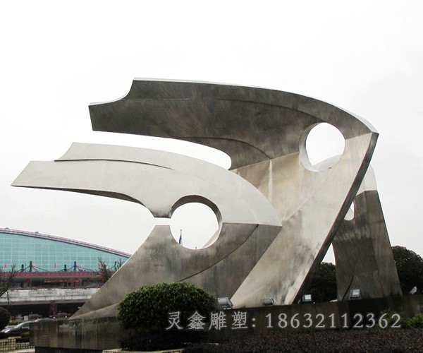 抽象鱼不锈钢景观雕塑