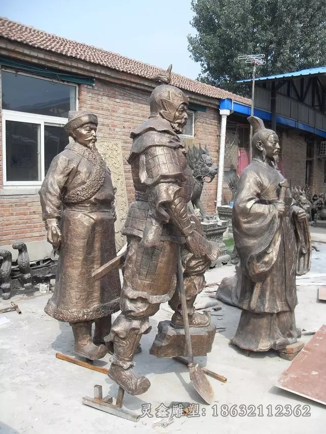古代将军人物标志铜雕