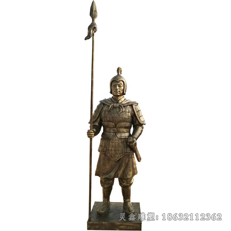 古代人物将军景观铜雕