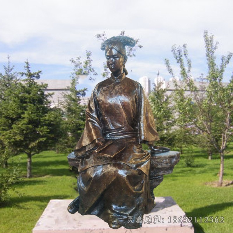 古代名人抽象景观铜雕