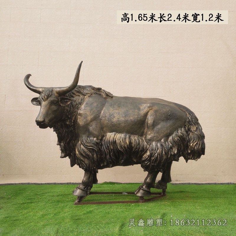 抽象牛动物城市铜雕