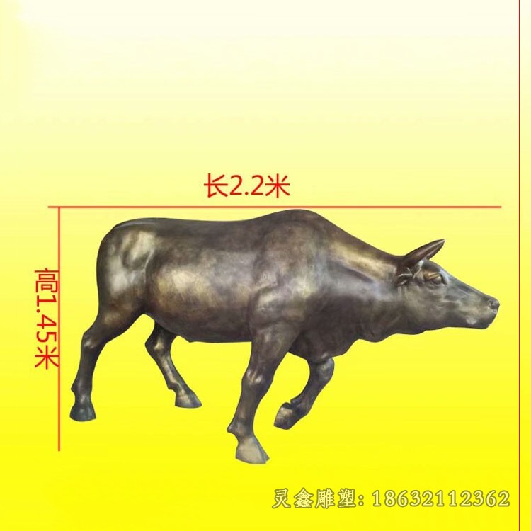 抽象牛动物商场铜雕