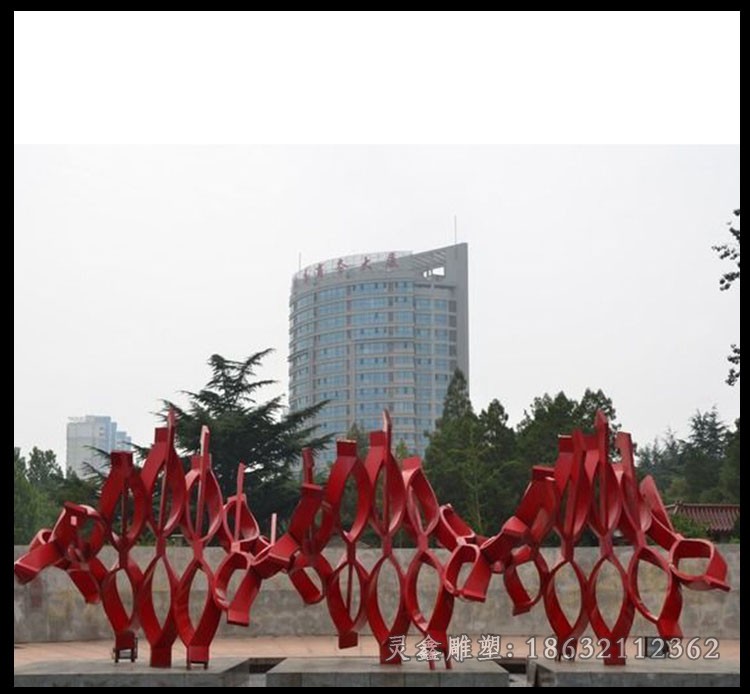 不锈钢鱼群城市景观雕塑