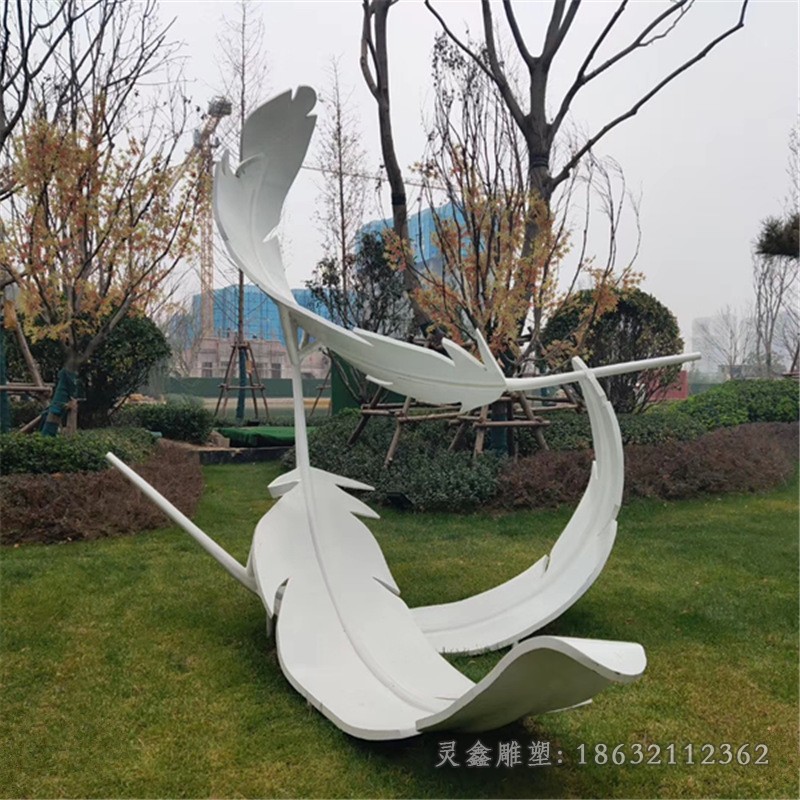羽毛不锈钢景观雕塑